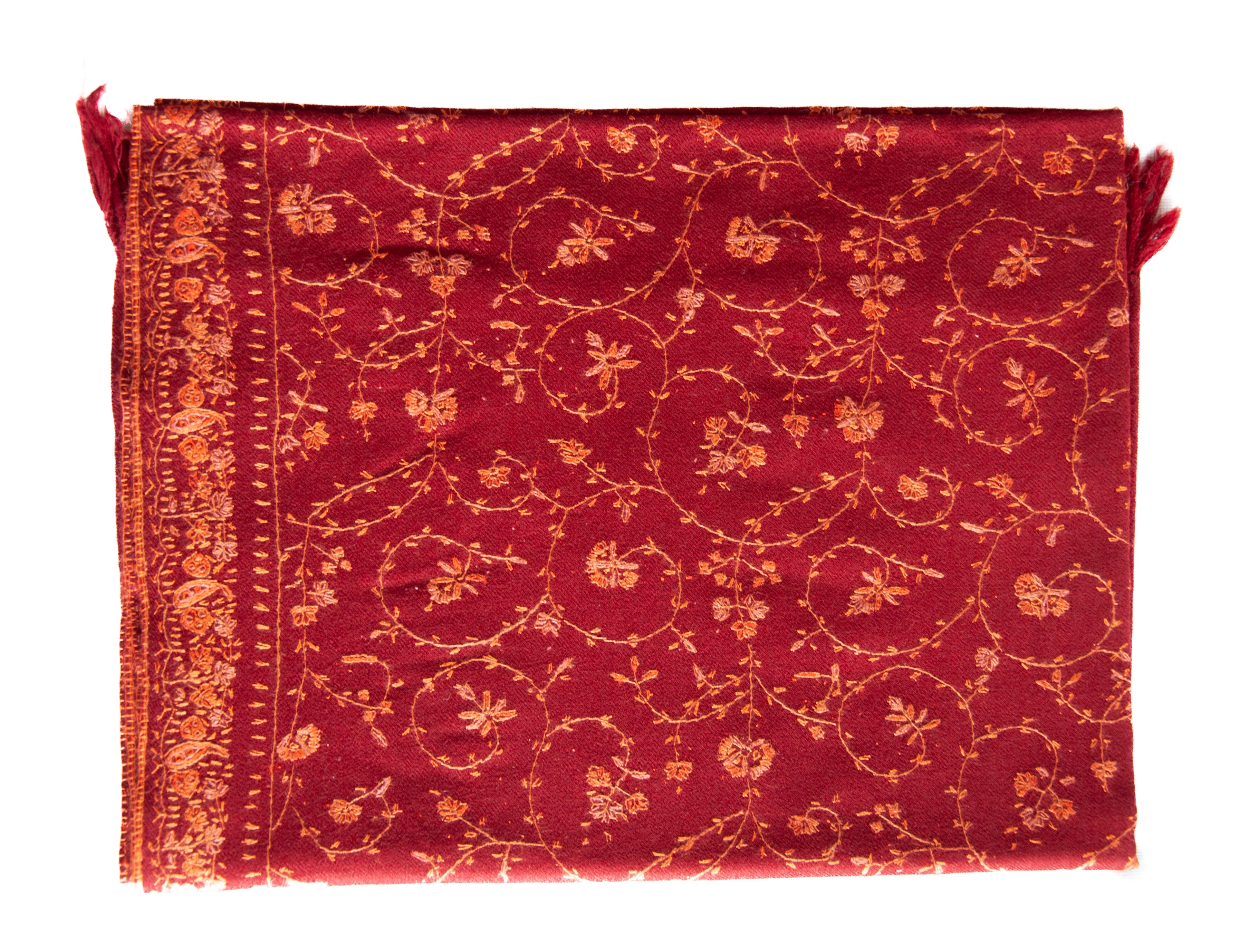 Pashmina Scarf Red With Pattern