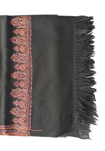 Pashmina Scarf Black With Thick Border