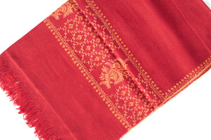 Pashmina Scarf Red With Thick Border