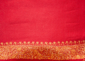 Pashmina Red With Border