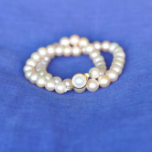 Rose Pearl Necklace (Small Pearls)